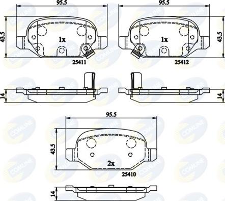 Comline CBP31559 - Гальмівні колодки, дискові гальма autozip.com.ua