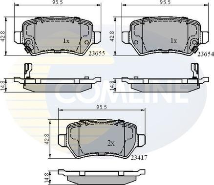 Comline CBP31551 - Гальмівні колодки, дискові гальма autozip.com.ua