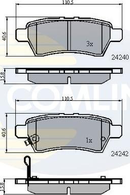 Comline CBP31518 - Гальмівні колодки, дискові гальма autozip.com.ua