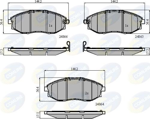 Comline CBP31585 - Гальмівні колодки, дискові гальма autozip.com.ua