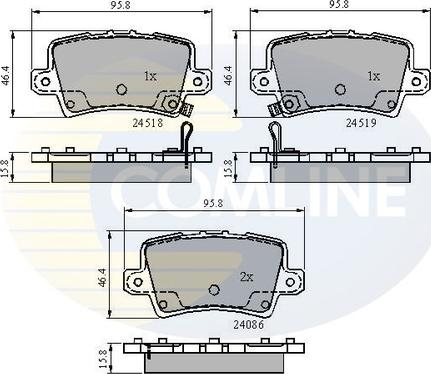 Comline CBP31587 - Гальмівні колодки, дискові гальма autozip.com.ua