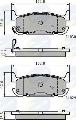 Comline CBP31521 - Гальмівні колодки, дискові гальма autozip.com.ua