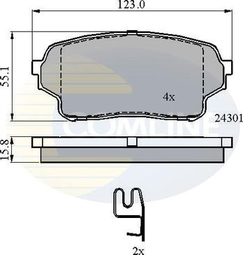 Comline CBP31523 - Гальмівні колодки, дискові гальма autozip.com.ua