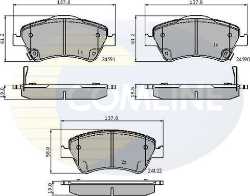 Comline CBP31576 - Гальмівні колодки, дискові гальма autozip.com.ua