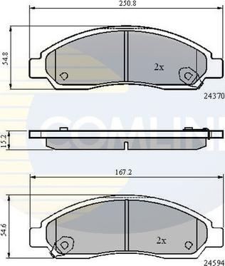 Comline CBP31573 - Гальмівні колодки, дискові гальма autozip.com.ua