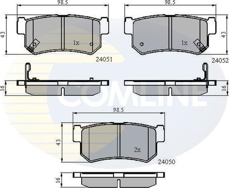 Comline CBP31192 - Гальмівні колодки, дискові гальма autozip.com.ua