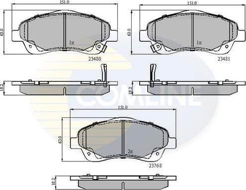 Comline CBP31140 - Гальмівні колодки, дискові гальма autozip.com.ua