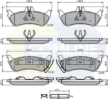 Comline CBP31148 - Гальмівні колодки, дискові гальма autozip.com.ua