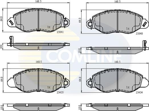 Comline CBP31107 - Гальмівні колодки, дискові гальма autozip.com.ua