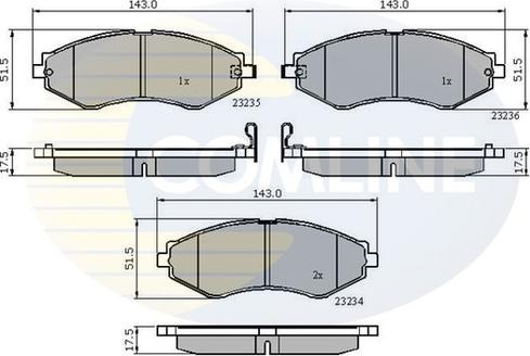 Comline CBP31189 - Гальмівні колодки, дискові гальма autozip.com.ua