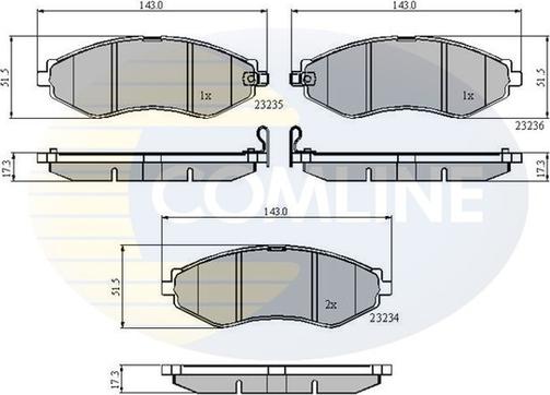 Comline CBP31188 - Гальмівні колодки, дискові гальма autozip.com.ua