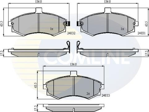 Comline CBP31176 - Гальмівні колодки, дискові гальма autozip.com.ua