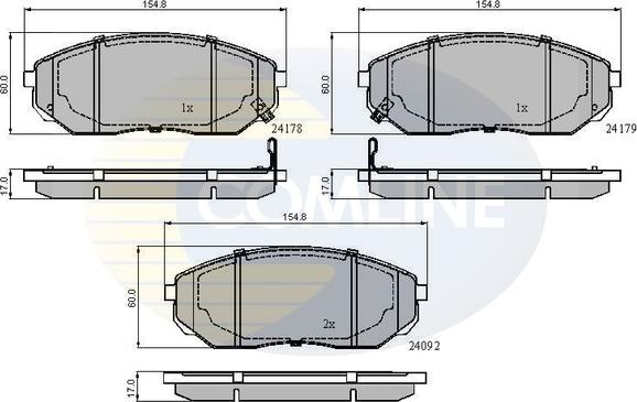 Comline CBP31178 - Гальмівні колодки, дискові гальма autozip.com.ua