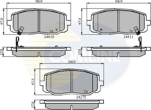 Comline CBP31319 - Гальмівні колодки, дискові гальма autozip.com.ua