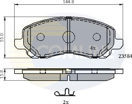 Comline CBP31256 - Гальмівні колодки, дискові гальма autozip.com.ua