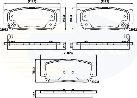 Comline CBP31218 - Гальмівні колодки, дискові гальма autozip.com.ua