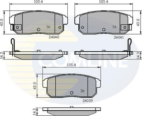 Comline CBP31283 - Гальмівні колодки, дискові гальма autozip.com.ua