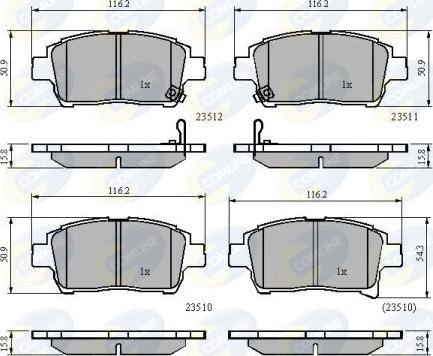 Comline CBP31790 - Гальмівні колодки, дискові гальма autozip.com.ua