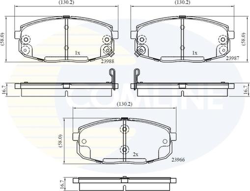 Comline CBP31798 - Гальмівні колодки, дискові гальма autozip.com.ua