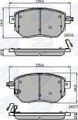 Comline CBP31745 - Гальмівні колодки, дискові гальма autozip.com.ua