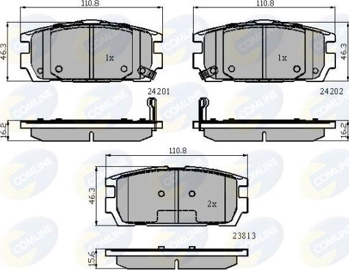 Comline CBP31743 - Гальмівні колодки, дискові гальма autozip.com.ua