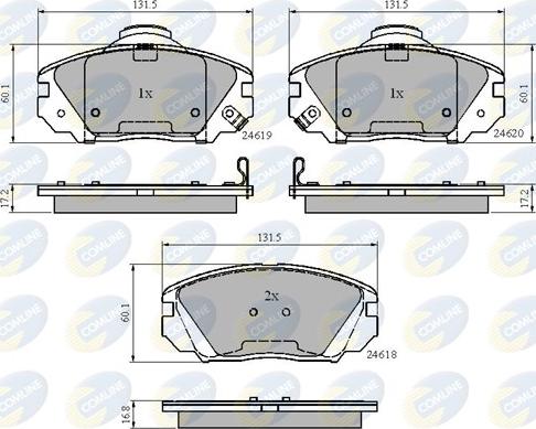 Comline CBP31788 - Гальмівні колодки, дискові гальма autozip.com.ua