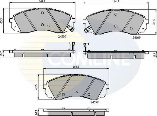 Comline CBP31782 - Гальмівні колодки, дискові гальма autozip.com.ua