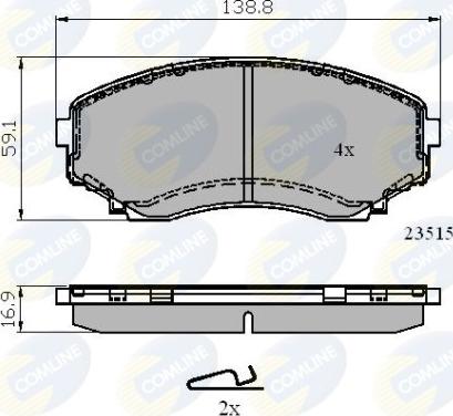 Comline CBP31732 - Гальмівні колодки, дискові гальма autozip.com.ua