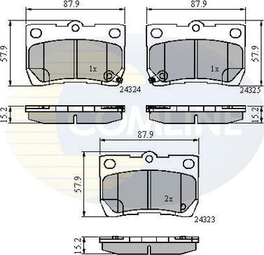 Comline CBP31729 - Гальмівні колодки, дискові гальма autozip.com.ua