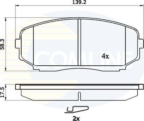 Comline CBP31724 - Гальмівні колодки, дискові гальма autozip.com.ua