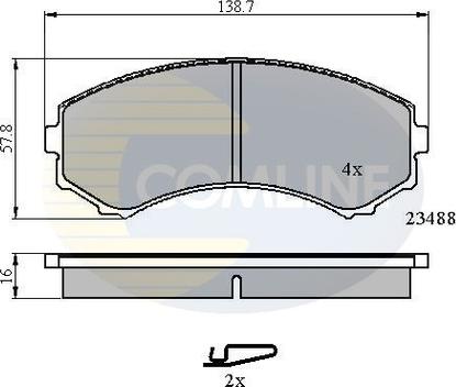 Comline CBP3172 - Гальмівні колодки, дискові гальма autozip.com.ua