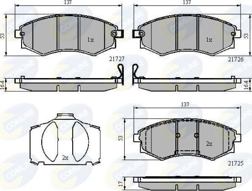 Comline CBP31779 - Гальмівні колодки, дискові гальма autozip.com.ua