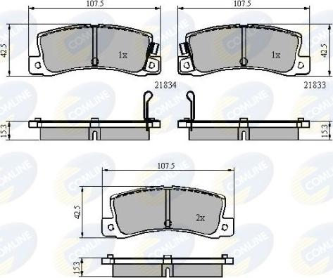 Comline CBP3839 - Гальмівні колодки, дискові гальма autozip.com.ua