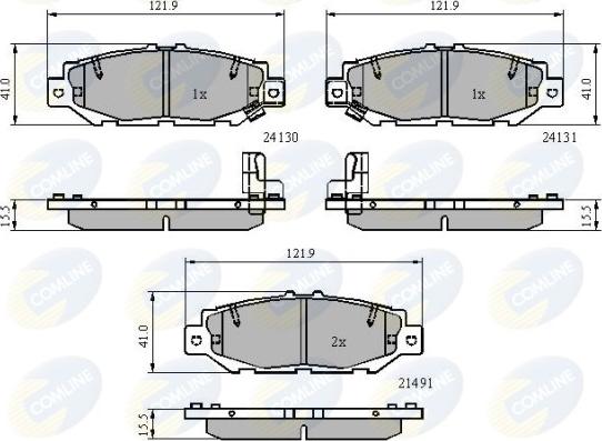 Comline CBP3835 - Гальмівні колодки, дискові гальма autozip.com.ua