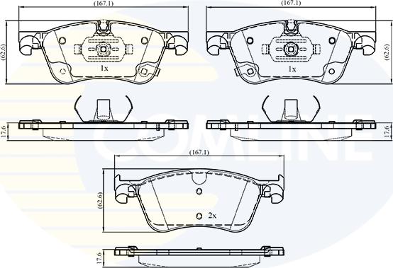 Comline CBP33416 - Гальмівні колодки, дискові гальма autozip.com.ua