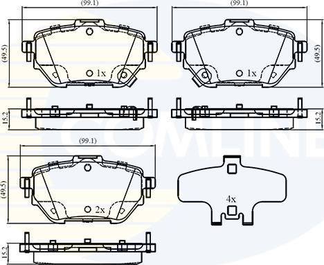 Comline CBP33073 - Гальмівні колодки, дискові гальма autozip.com.ua