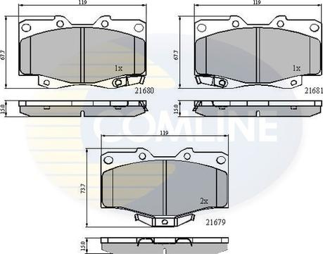 Comline CBP3333 - Гальмівні колодки, дискові гальма autozip.com.ua