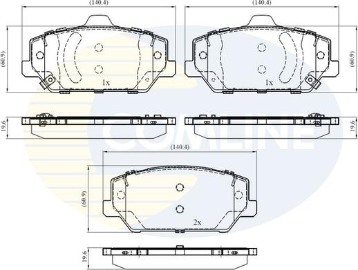 Comline CBP32440 - Гальмівні колодки, дискові гальма autozip.com.ua