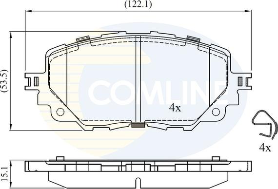 Comline CBP32447 - Гальмівні колодки, дискові гальма autozip.com.ua