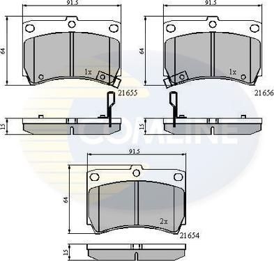 Comline CBP3245 - Гальмівні колодки, дискові гальма autozip.com.ua