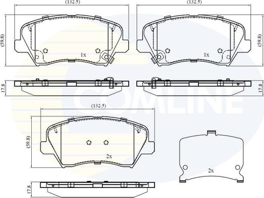 Comline CBP32408 - Гальмівні колодки, дискові гальма autozip.com.ua