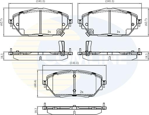 Comline CBP32438 - Гальмівні колодки, дискові гальма autozip.com.ua