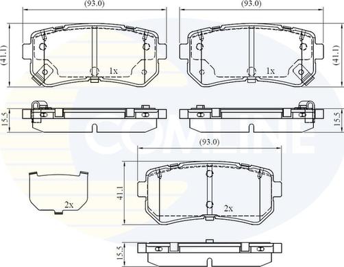 Comline CBP32530 - Гальмівні колодки, дискові гальма autozip.com.ua