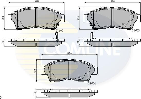Comline CBP3260 - Гальмівні колодки, дискові гальма autozip.com.ua