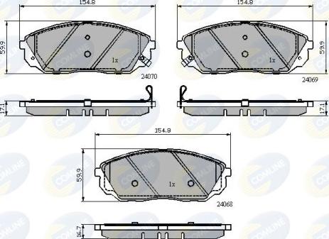 Comline CBP32013 - Гальмівні колодки, дискові гальма autozip.com.ua