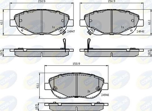 Comline CBP32035 - Гальмівні колодки, дискові гальма autozip.com.ua