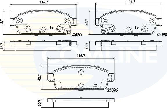 Comline CBP32024 - Гальмівні колодки, дискові гальма autozip.com.ua