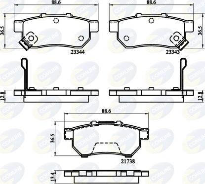 Comline CBP32146 - Гальмівні колодки, дискові гальма autozip.com.ua