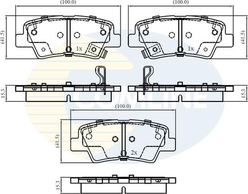 Comline CBP32161 - Гальмівні колодки, дискові гальма autozip.com.ua
