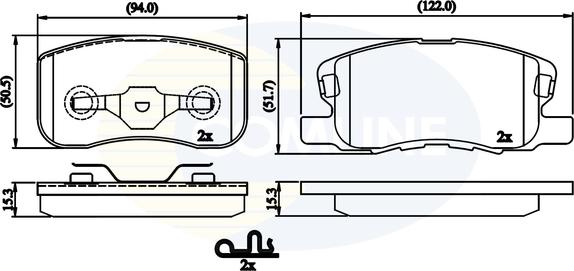 Comline CBP32125 - Гальмівні колодки, дискові гальма autozip.com.ua